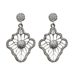Paradizia-Ohrringe E3480 aus rhodiniertem Sterlingsilber mit Diamantbesatz