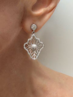 Paradizia-Ohrringe E3480 aus rhodiniertem Sterlingsilber mit Diamantbesatz