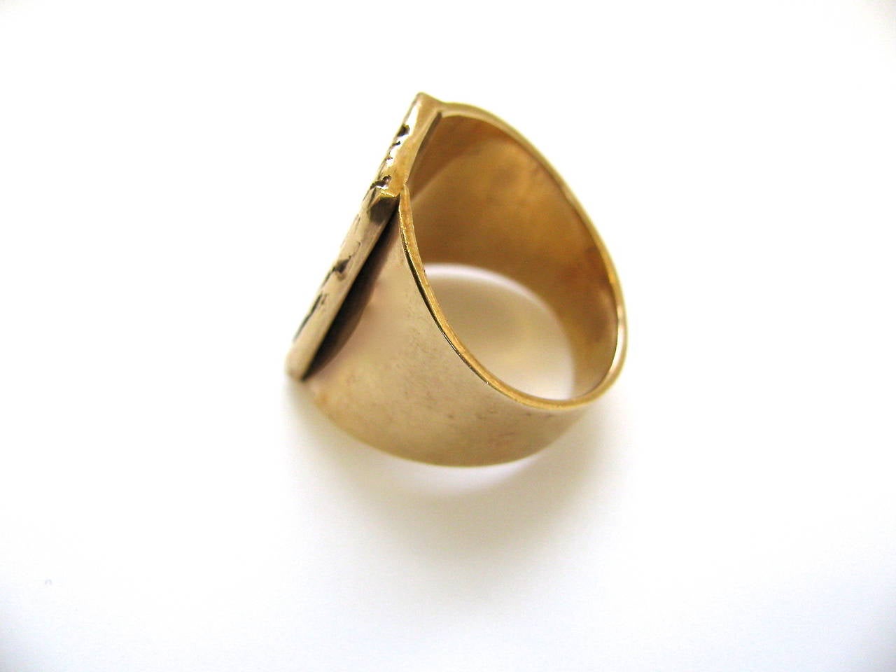 Ed Wiener Modernist Erotic Gold Ring for Oz Tin Man 