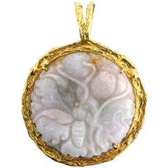 Boris LeBeau Jadeite Gold Pendant