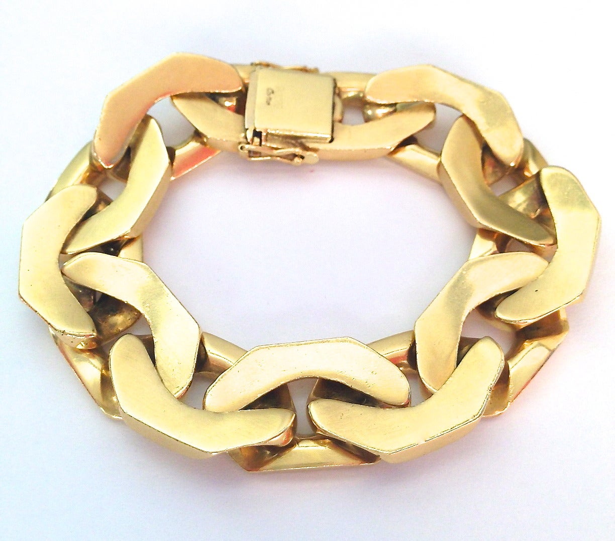 Modern 1970s Cartier Gold Curb Link Bracelet