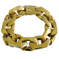 1970s Cartier Gold Curb Link Bracelet at 1stDibs