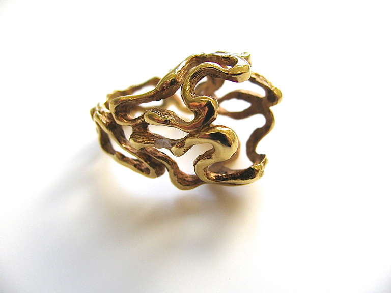 Gilbert Albert, "Lost my Marbles" Gold and Agate Ring