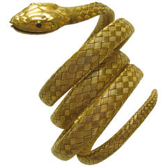 Antique Victorian Gold Serpent Bracelet