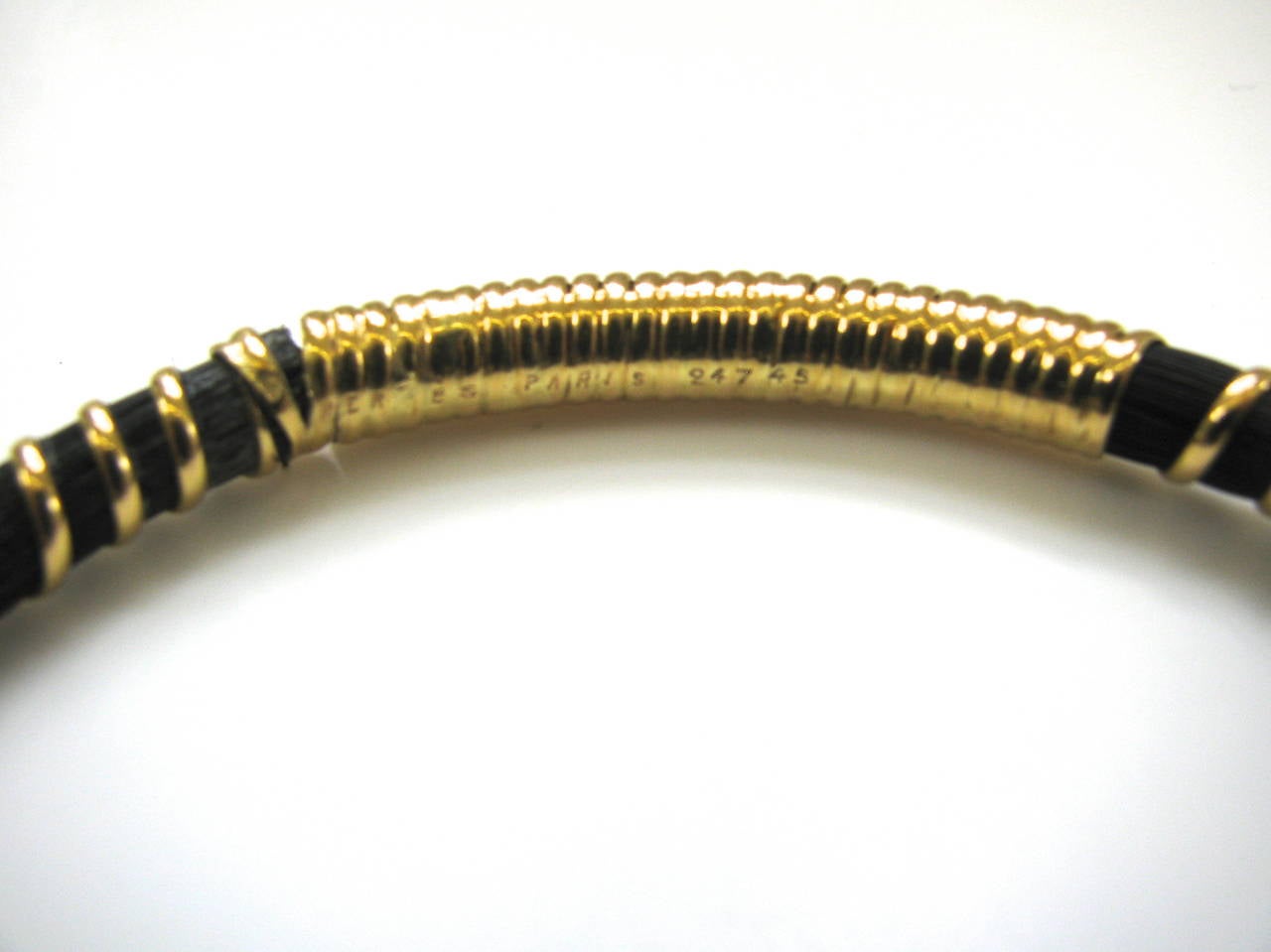 elephant hair bangle gold