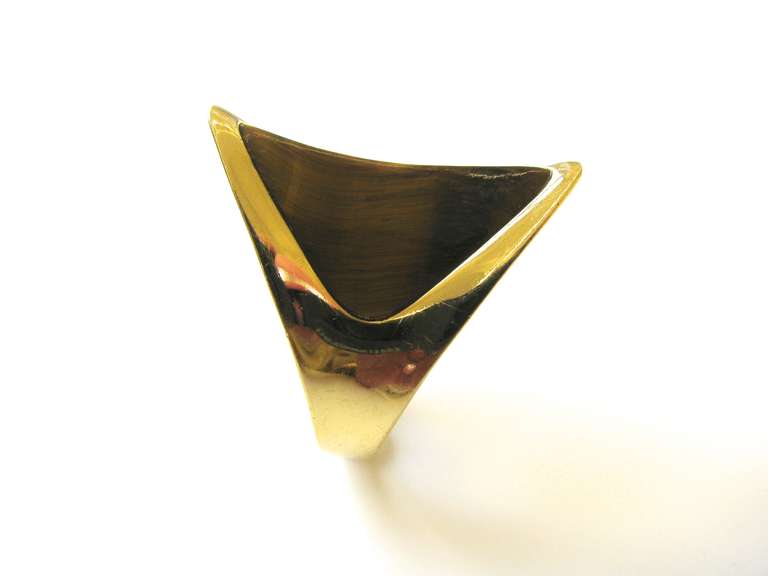 Kutchinsky, A Gold and Tigers Eye Ring c1970 2