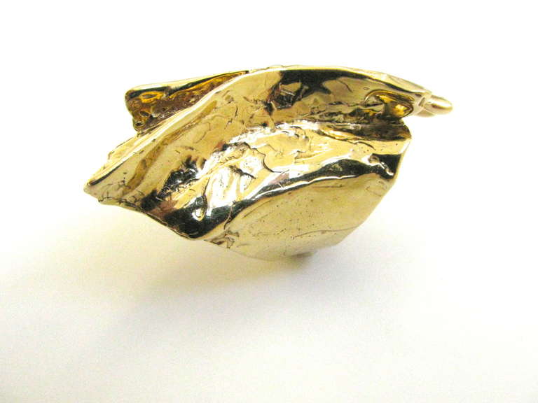A Brutalist Gold Ring c 1970 In Excellent Condition In Cincinnati, OH