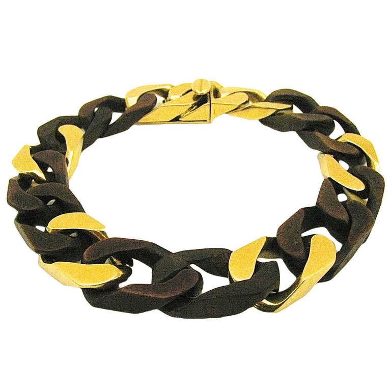 Bulgari Wood and Gold Bracelet