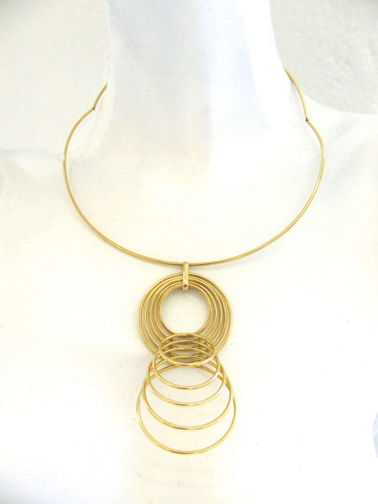 Yaacov Agam Gold Kinetic Necklace 3