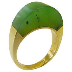 Cartier Nephrite and Gold Ring