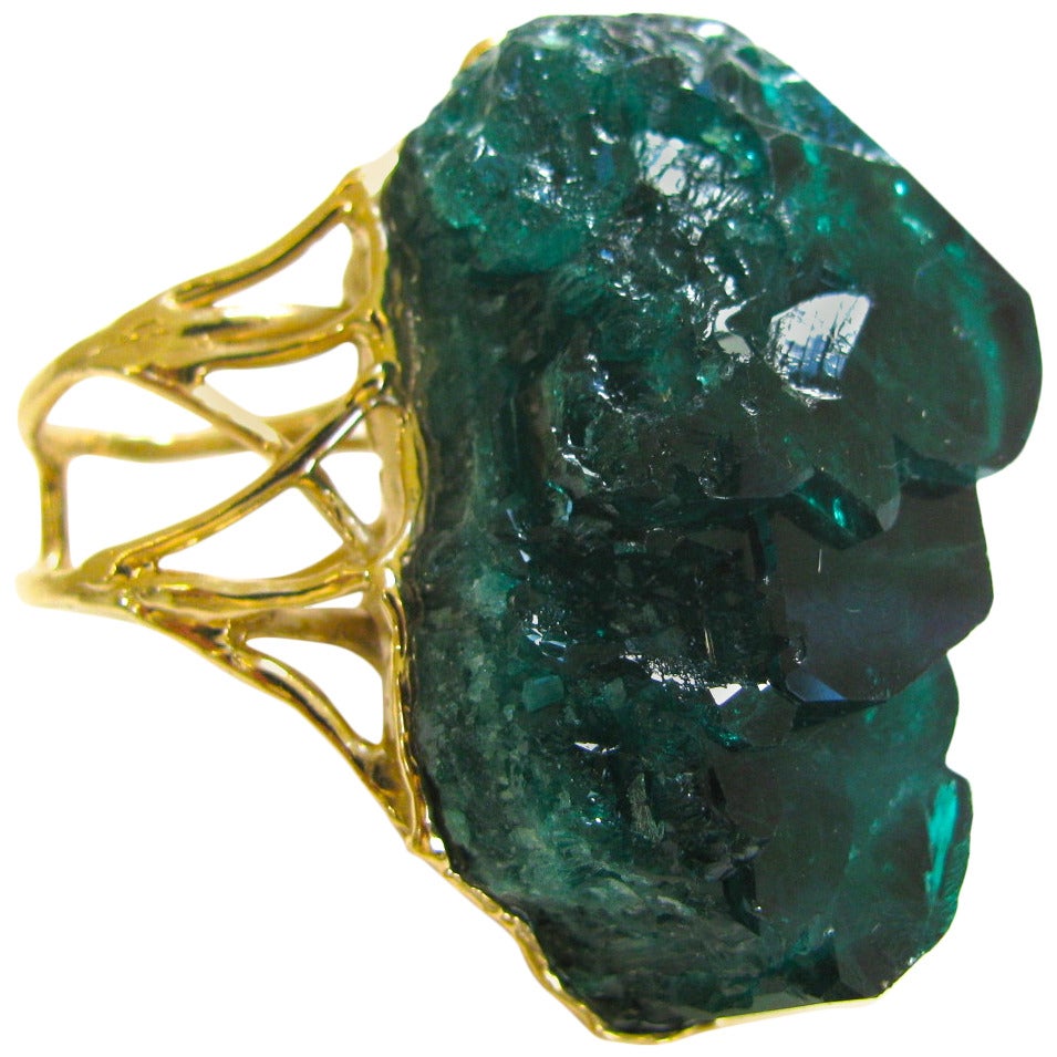 Massive Emerald Crystal Cocktail Ring