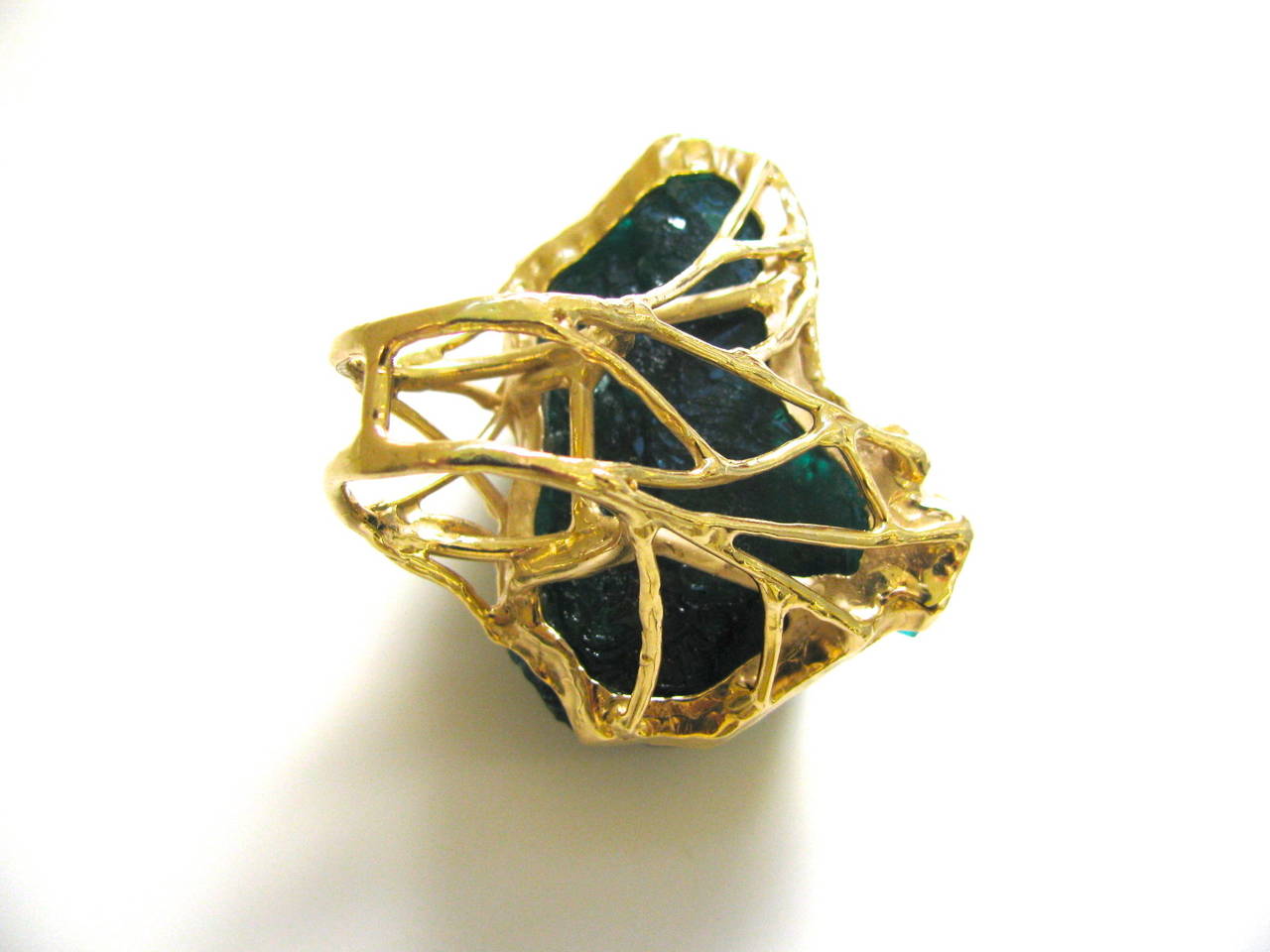 Women's Massive Emerald Crystal Cocktail Ring