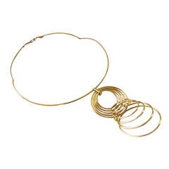 Yaacov Agam Gold Kinetic Necklace