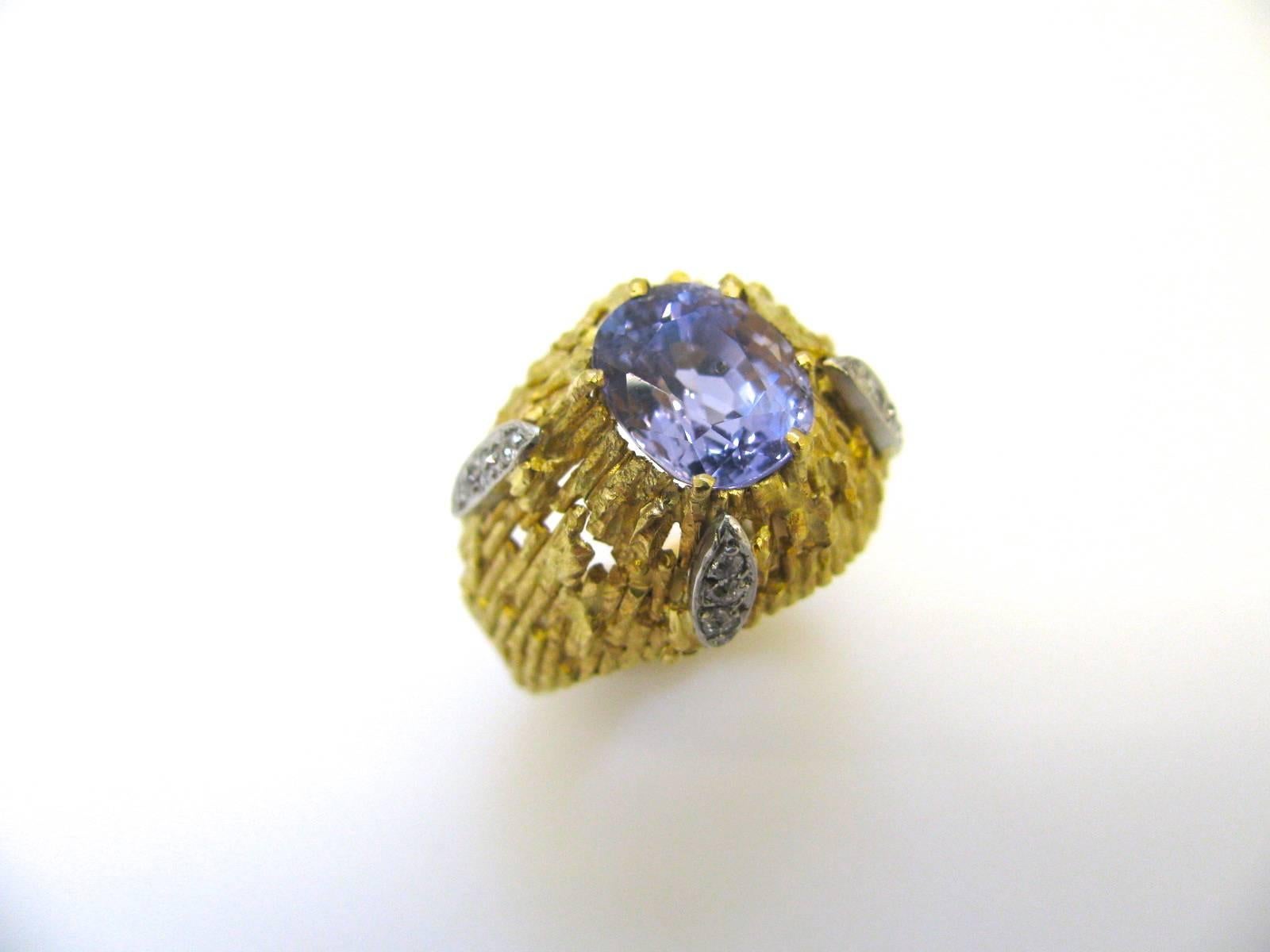 Women's Andrew Grima Lavender Sapphire Gold Ring