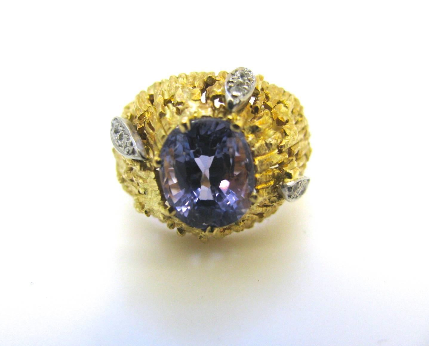 Andrew Grima Lavender Sapphire Gold Ring 2