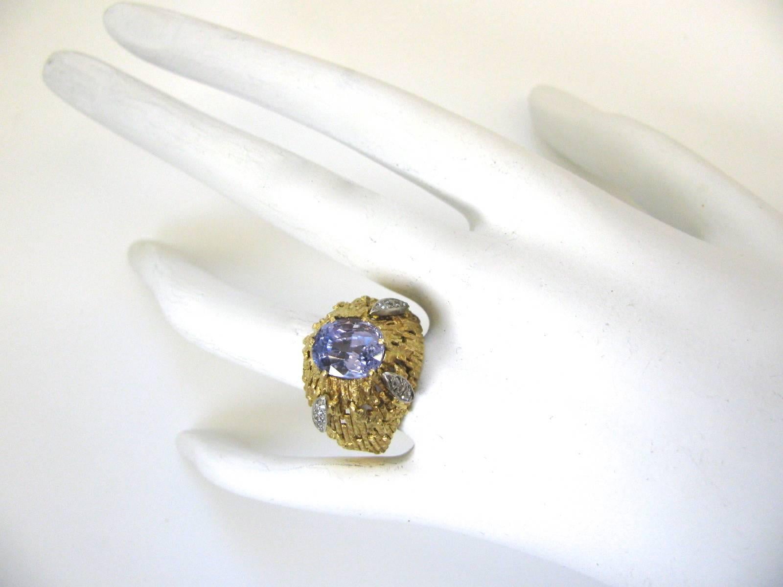 Andrew Grima Lavender Sapphire Gold Ring 3