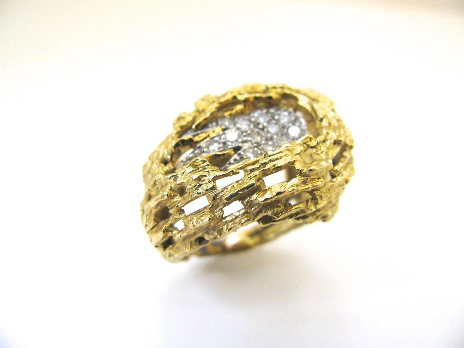 Andrew Grima Diamond Ring, 1967 In Excellent Condition In Cincinnati, OH