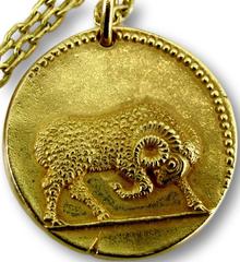 Van Cleef & Arpels Gold Zodiac Aries Necklace French Circa 1970