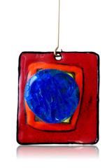 Pierre Cardin Silver Enamel and Glass Pendant Necklace, French, circa 1965