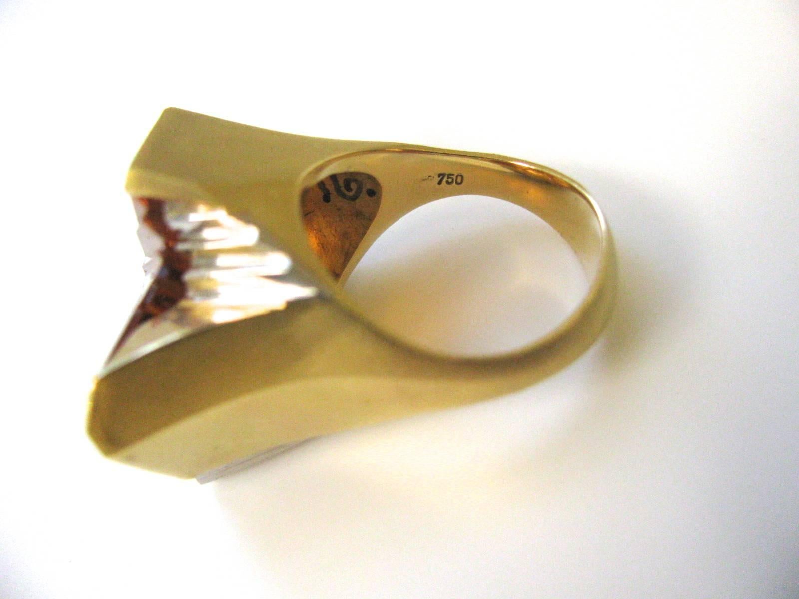 Women's Atelier Munsteiner Citrine diamond gold Ring