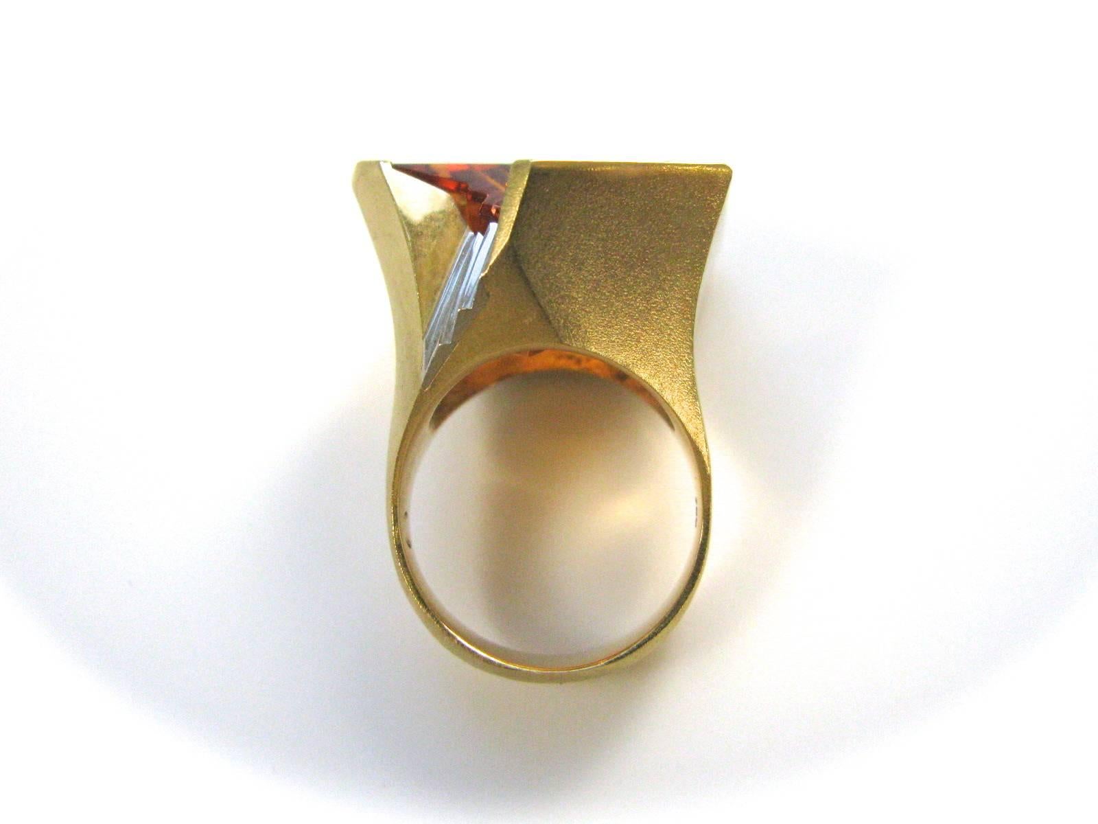 Atelier Munsteiner Citrine diamond gold Ring 2