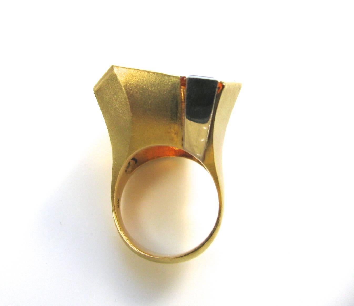 Atelier Munsteiner Citrine diamond gold Ring 3