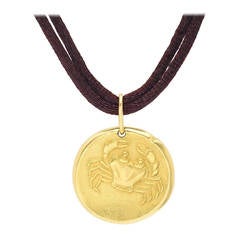 Vintage Van Cleef & Arpels Cancer Zodiac Medallion