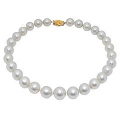 Graduated Necklace of Large South Sea Pearls