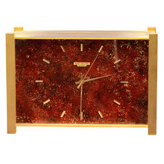 Patek Philippe Gilt Brass Desk Clock