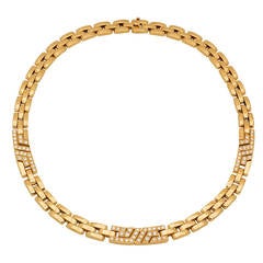 Cartier Maillon Diamond Gold Panther Necklace