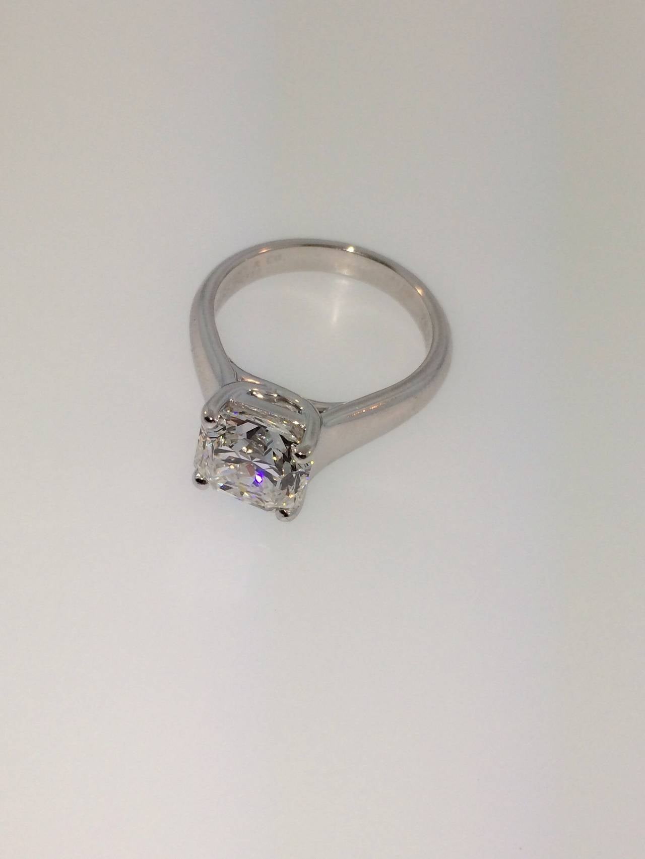 Tiffany & Co Lucida Platinum Engagement Ring. A beautiful 2.95 Carat 
G VVS2 set in Platinum. Size 6.