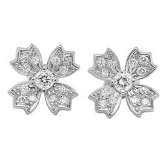 Tiffany 
Co. Diamond Platinum Earrings