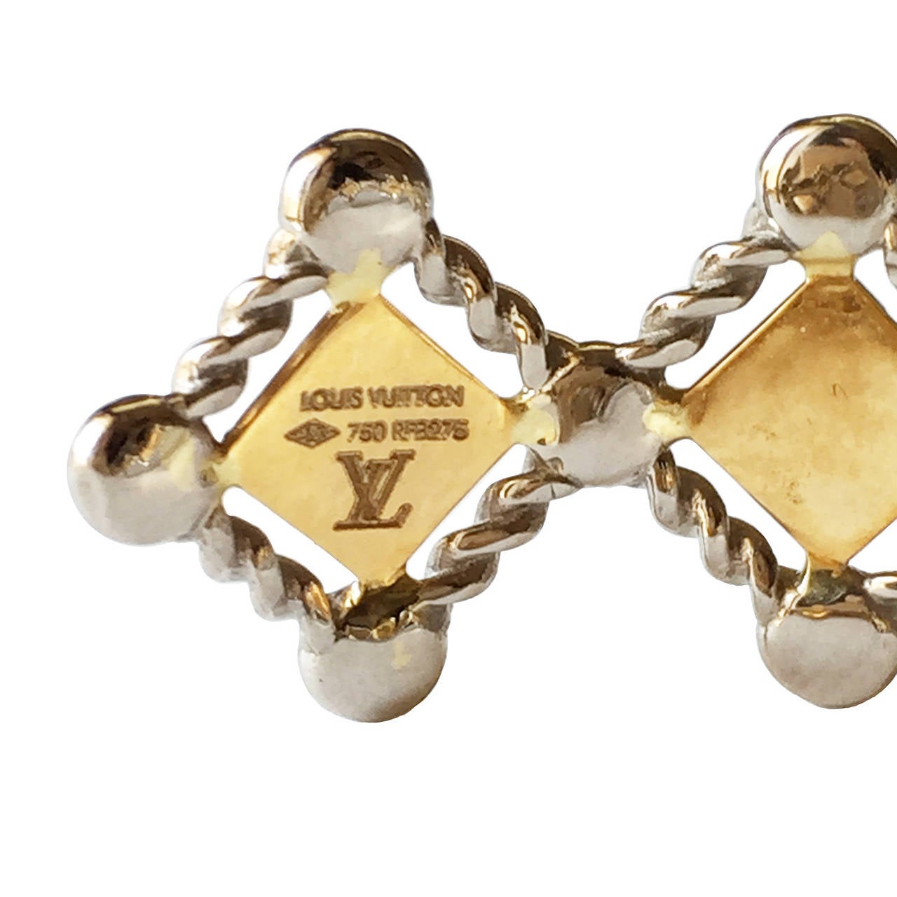 Louis Vuitton Gracious Graphic Earrings Designed by Pharrell Williams In Excellent Condition For Sale In Los Angeles, CA