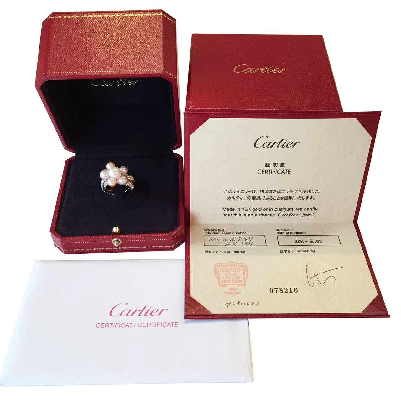 Cartier Special Order Diamond Gold Trinity Ring 4