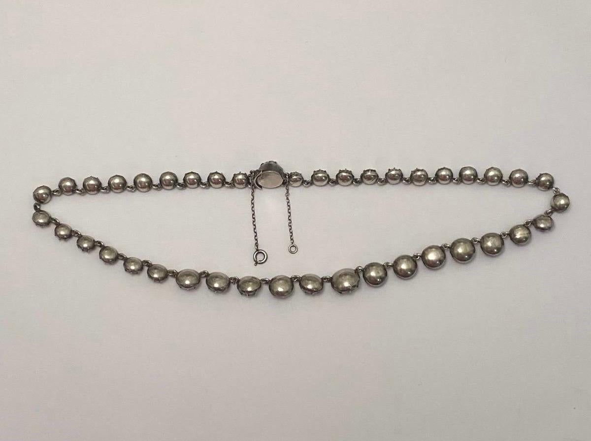 An Antique Georgian Silver & Paste Rivière Necklace 15