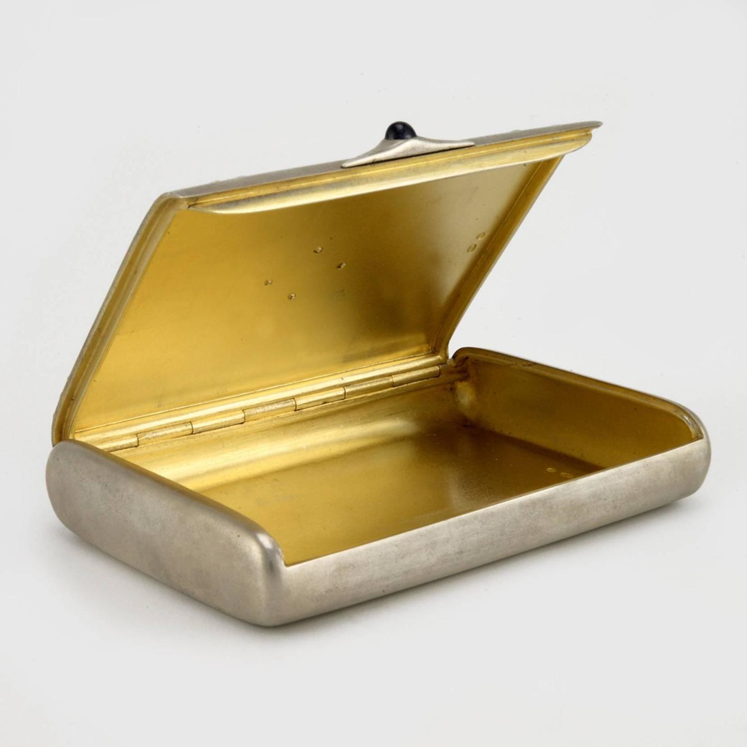 Fabergé Imperial Presentation Jeweled Silver Cigarette Case For Sale at 1stdibs