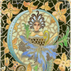 Antique Russian Art Nouveau Shaded Cloisonné Enamel Mermaids Case