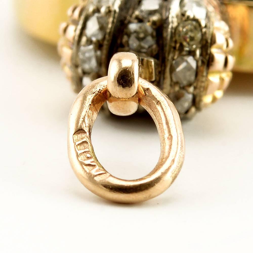 Edwardian Antique Fabergé Imperial Diamond and Gold Heart-Shaped Photo Pendant Locket