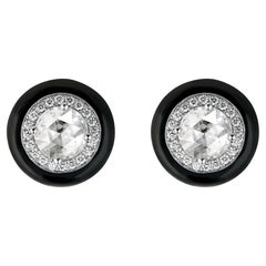 0.50 Carat Enamel Rose Cuts Studs, Earring
