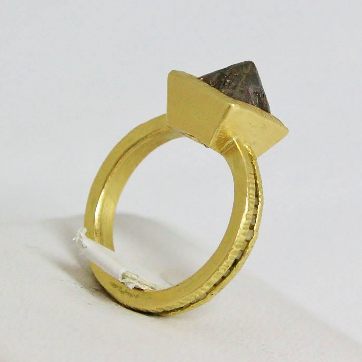 Todd Reed Raw Diamond Gold Ring For Sale 1
