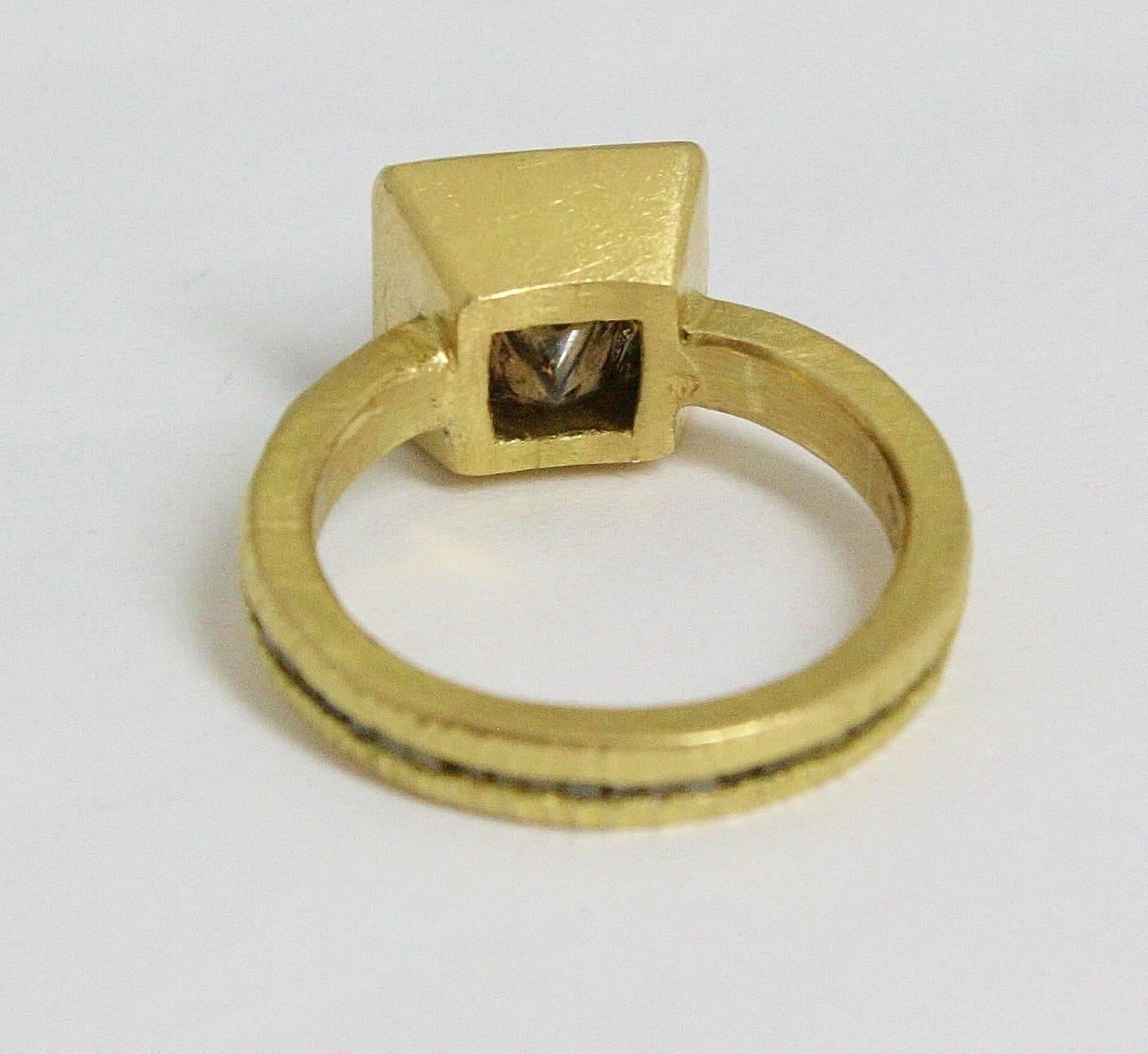 Todd Reed Raw Diamond Gold Ring For Sale 2