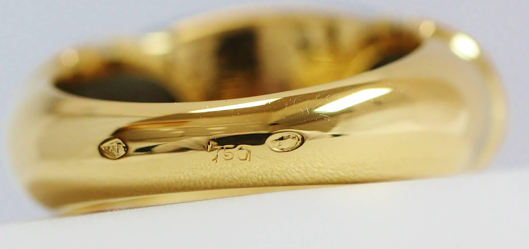 Women's 1980s Cartier Silverium Diamond Tricolor Gold Ring