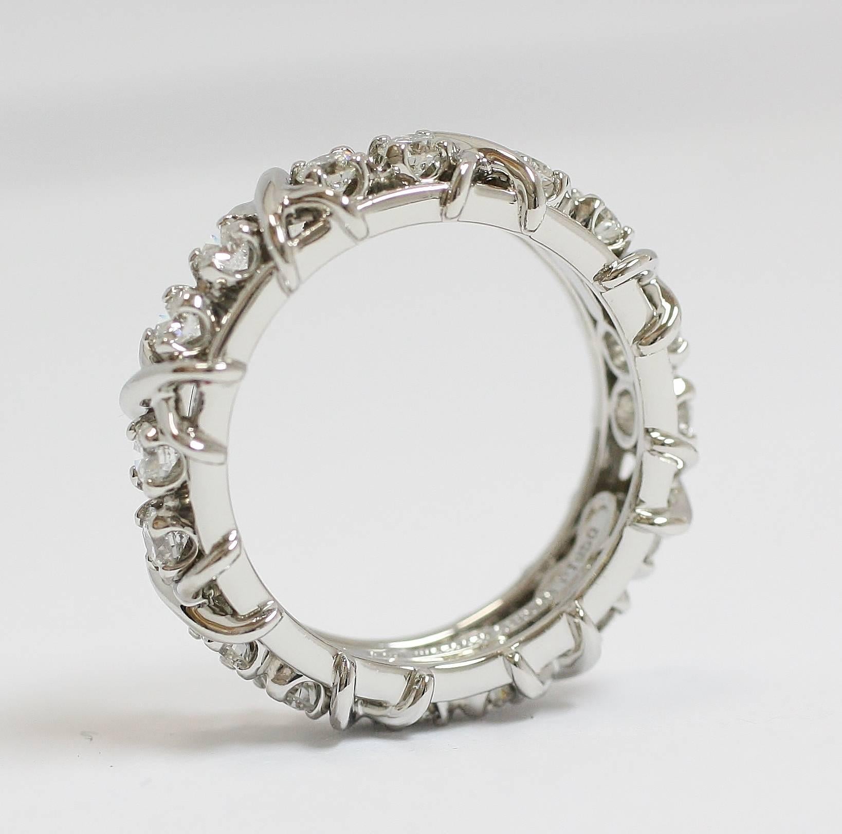 Tiffany & Co Schlumberger Diamond Platinum Ring 2