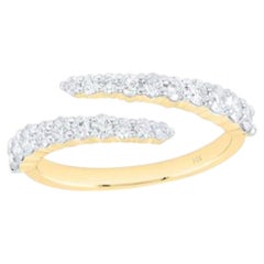 NWT 3 000 $ : bague rare en or 14 carats avec diamants étincelants et motif entrecroisé