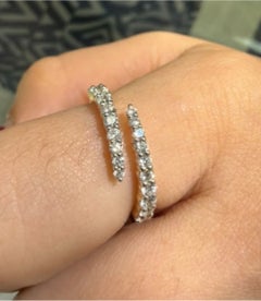 NWT 3 000 $ : bague rare en or 14 carats avec diamants étincelants et motif entrecroisé