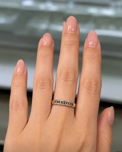 NWT $850 Gold Glittering Gorgeous Fancy Brown Diamond Ring Band