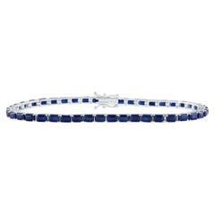 NWT $15, 000 14KT Gold Rare Fancy Gorgeous 10.50CTS Blue Sapphire Bracelet