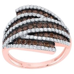 NWT $5500 14KT Gold Glittering Gorgeous Fancy Brown Diamond Ring