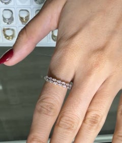 NWT $2, 780 14KT Gold Large Fancy Pear Diamond 2 Row Band Ring