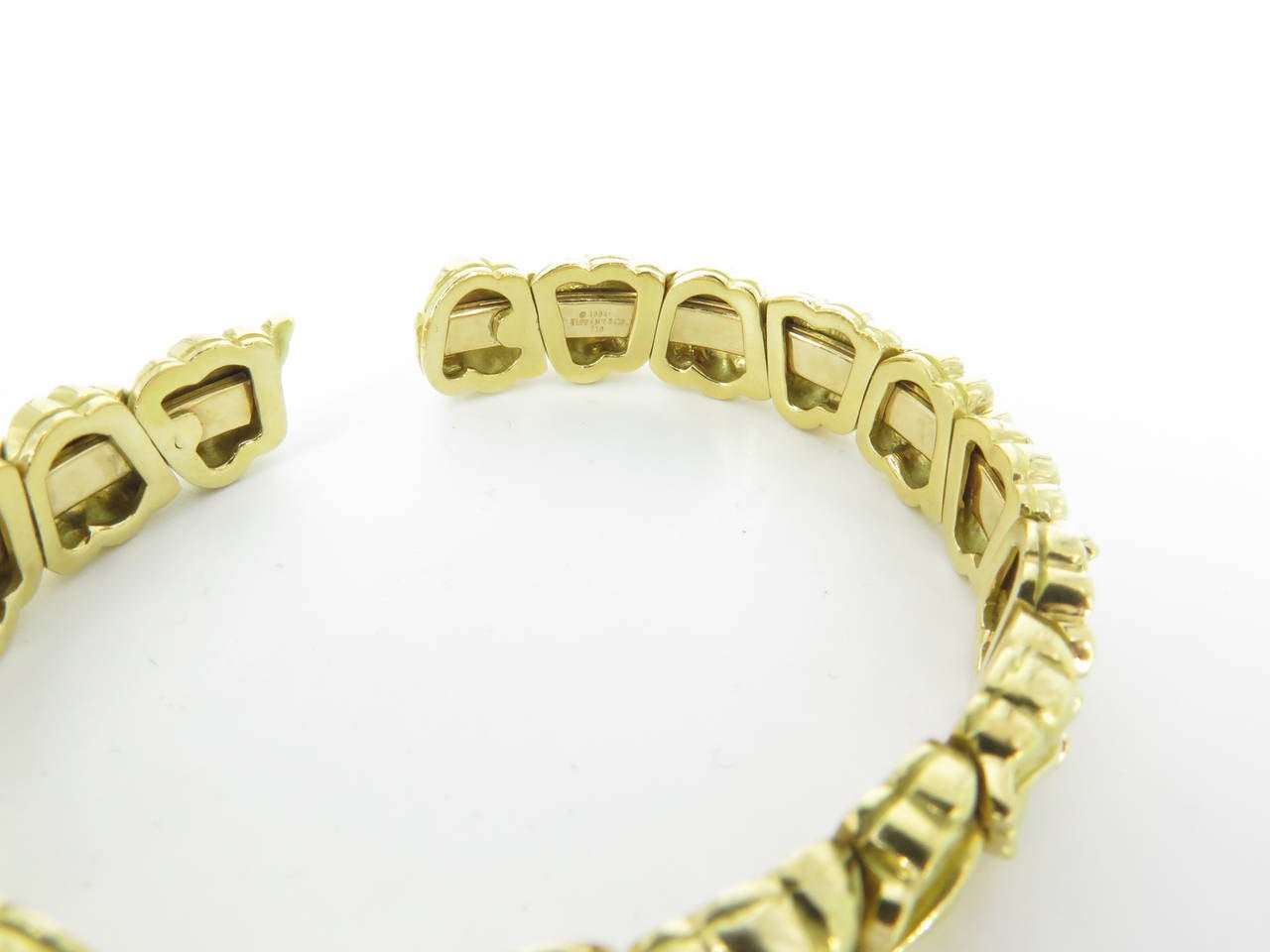 Tiffany & Co. Gold Cuff Bangle Bracelet In Excellent Condition For Sale In Atlanta, GA